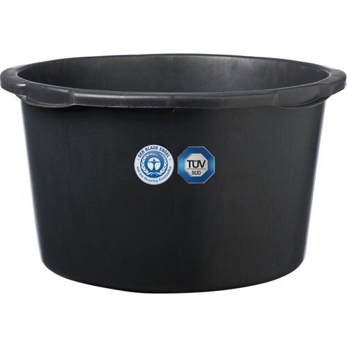  Schaufel/Besen etc. Profil Mörtelkübel | Praktisch für kleinere Mischungen auf der Baustelle | 65 l schwarz, PE 12463591